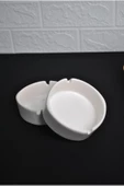 2 Adet Mat Seramik Kül Tablası Sade Yuvarlak Kül Tabağı Küllük 10 cm - 5