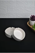 2 Adet Mat Seramik Kül Tablası Sade Yuvarlak Kül Tabağı Küllük 10 cm - 4