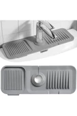 Elastik Musluk Matı Su Tutucu Düzenleyici Kaydırmaz Taban Organizer Mutfak Banyo Lavabo - 1