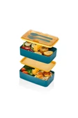 Mega Boy 2 Katlı Yemek Saklama Kabı 2 Litre - Kendinden Çatal Kaşık Servisli Lunch Box Set - 3
