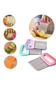 Şekilli Patates Cips Dilimleyici Kesici Doğrayıcı Tırtıklı Patates Dilimleme Doğrama Aparatı - 4