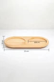 Bambu Doğal 2 Bölmeli Yağdanlık Altlığı 23x12 Cm thumbnail 2