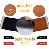 Beylini Deri Tamir Kiti Kendinden Yapışkanlı Dayanıklı Uzun Ömürlü Su Geçirmez Onarım Kiti Kahverengi (50 x 120) - 1