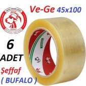 Vege Koli Bandı 45x100 Şeffaf (Bufalo) - 6 adet - 1