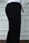 GILAPA Erkek Siyah Çelik Desen Örme Jogger Pantolon - 3