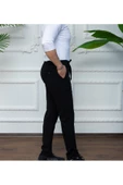 GILAPA Erkek Siyah Örme Jogger Pantolon thumbnail 2