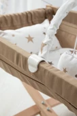 Babywho Bw2111 - Ahşap Bebek Hamak Beşik - Sallanır Sabitlenir Hamak Beşik - Kahve - 4