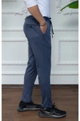 GILAPA Erkek Lacivert Çelik Desen Örme Jogger Pantolon - 2