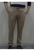GILAPA Erkek Bej Çelik Örme Jogger Pantolon - 1