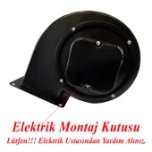 Havalandırma Aspiratörü Salyangoz Fan BDRS140-60 Tek Emişli Kirli Hava Kötü Koku Metal Vantilatör - 3