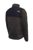Erkek Regular Fit Fermuarlı Cepli Battal Büyük Beden Polar Haki Sweatshirt - 4
