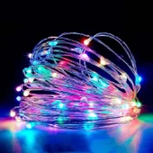 10 METRE RENKLİ PİLLİ LED IŞIK 10 METRE RENKLİ LED IŞIK NOEL AĞACI IŞIĞI PİLLİ YILBAŞI AĞACI IŞIĞI - 1