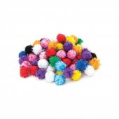 Puti Pom Pom Karışık Metalik 10mm-20mm-30 mm - 1