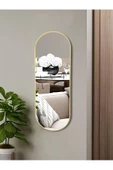 ant home Model Alfa Dekoratif Ayna Duvar Aynası Konsol Aynası Mdf Elips Ayna 120X50 - 4
