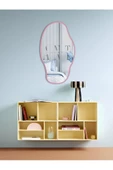 ant home Asimetrik 75x40 Cm Konsol Aynası, Dresuar Aynası, Tuvalet Aynası, Holl Aynası, Banyo Aynası Pembe thumbnail 5