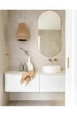 ant home Model Alfa Dekoratif Ayna Duvar Aynası Konsol Aynası Mdf Elips Ayna 120X50 - 3