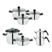 Schafer Atlas Çelik Çeyiz Seti 14 Parça-Siyah - 2