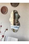 CG HOME Asimetrik Ayna, Dekoatif Ayna, Big Size 100cm X 50cm 1.sınıf Rodajlı Şişecam Marka Ayna. thumbnail 3