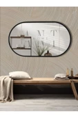 ant home Dekoratif Ayna Duvar Aynası Konsol Aynası Mdf Elips Ayna 90x50 Cm - 1