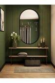 ant home Model Alfa Dekoratif Ayna Duvar Aynası Konsol Aynası Mdf Elips Ayna - 2