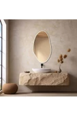 ant home Asimetrik Ayna, Konsol Aynası, Dresuar Aynası, Tuvalet Aynası Holl Ayna 1.kalite Ayna 75x50 cm - 5