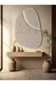 ant home Asimetrik Ayna 75X55 cm Konsol Aynası, Dresuar Aynası, Duvar Aynası, 1.kalite Şişecam Ayna - 4
