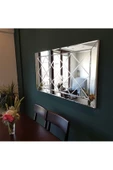 CG HOME Dekoratif Baklava Desenli Bizoteli Salon Ofis Konsol Aynası 120cm X 60cm - 1