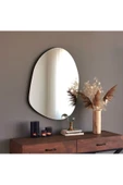 ant home Luna Asimetrik Model Çerçevesiz Ayna Duvar Aynası Konsol Aynası - 3