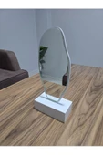 ant home Ultralux Minyatür Asimetrik Ayna Makyaj Aynası Boyalı Özel Tasarım Masaüstü Ayna 36X17 Hediyelik - 2