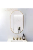 ant home Dekoratif Ayna, Duvar Aynası, Konsol Aynası, Mdf, Elips Ayna, Çerçeveli Ayna 80X40 CM - 4
