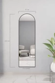 CG HOME dekoratif ayna mdf oval boy ayna duvar aynası 165 X 45 cm - 4