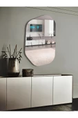 ant home Asimetrik Ayna, Dekoratif Ayna, 85*55 Konsol Aynası, Dresuar Aynası, Tuvalet Aynası. - 3