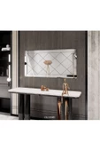CG HOME Dekoratif Baklava Desenli Bizoteli Salon Ofis Konsol Aynası 120cm X 60cm - 5