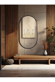 ant home Dekoratif Ayna, Duvar Aynası, Konsol Aynası, Mdf, Elips Ayna, Çerçeveli Ayna 80X40 CM - 3