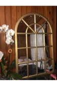 CG HOME Pencere Model Ayna Duvar Aynası Salon Aynası Dressuar Aynası Gold - 1