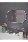 ant home Dekoratif Ayna Duvar Aynası Konsol Aynası Mdf Elips Ayna 90x50 Cm thumbnail 2