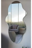 CG HOME Asimetrik Ayna, Dekoatif Ayna, Big Size 100cm X 50cm 1.sınıf Rodajlı Şişecam Marka Ayna. thumbnail 1
