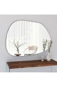 ant home Luna Asimetrik Model Çerçevesiz Ayna Duvar Aynası Konsol Aynası - 1