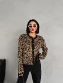 LEOPAR DESENLİ ŞARDONLU DÜĞMELİ  HIRKA - 1