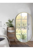 ant home Dekoratif Ayna Duvar Aynası Konsol Aynası Mdf Elips Ayna 90x50 Cm - 1