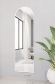 CG HOME Dekoratif Ayna Mdf Oval Boy Ayna Duvar Aynası 165x45 BEYAZ - 2