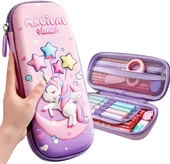 Valkyrie 3 Boyutlu Ay Yıldız Balon Unicorn Su Geçirmez Kalem Kutusu - 2