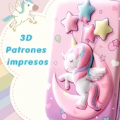 Valkyrie 3 Boyutlu Ay Yıldız Balon Unicorn Su Geçirmez Kalem Kutusu - 5