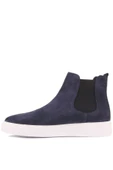 Shoetyle - Lacivert Hakiki Süet Kadın Chelsea Bot - 6929 - 3