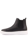 Shoetyle - Siyah Hakiki Deri Kadın Chelsea Bot - 6929 - 8