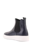 Shoetyle - Lacivert Hakiki Deri Kadın Chelsea Bot - 6929 - 4
