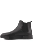 Shoetyle - Siyah Hakiki Deri Siyah Eva Taban Kadın Chelsea Bot - 6929 - 7