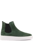 Shoetyle - Yeşil Hakiki Süet Kadın Chelsea Bot - 6929 - 1