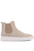 Shoetyle - Bej Renk Hakiki Süet Kadın Chelsea Bot - 6929 - 1