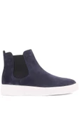 Shoetyle - Lacivert Hakiki Süet Kadın Chelsea Bot - 6929 - 1